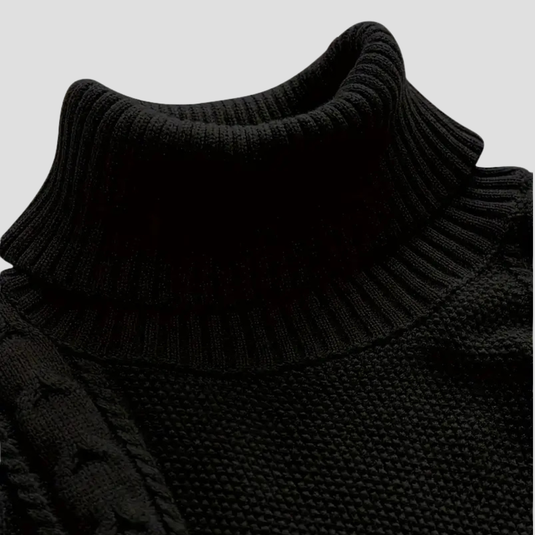 Wraxley | Men’s Slim-Fit Cable Knit Turtleneck Jumper