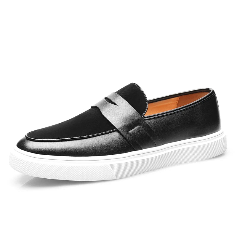 Zarven | Men’s Minimalist Leather & Suede Loafers