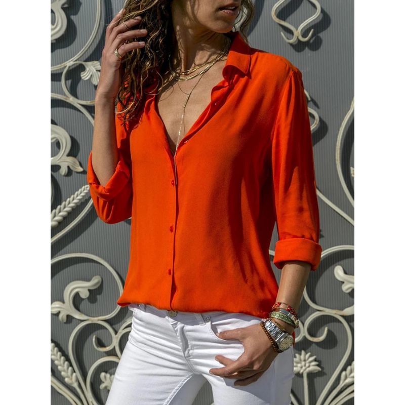 Analia | Women’s Formal Long‑Sleeve Button‑Placket Blouse