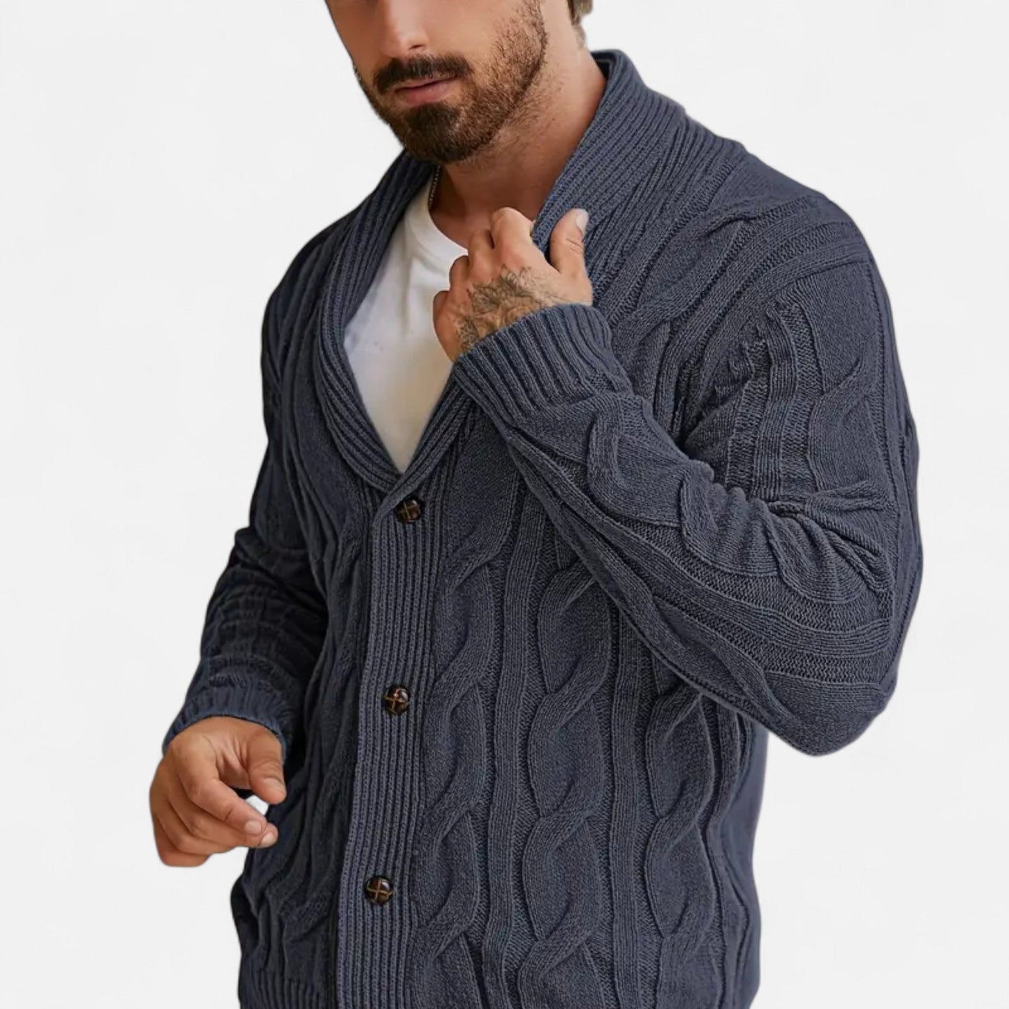 Tavaro | Men’s Geometric Knit Cardigan