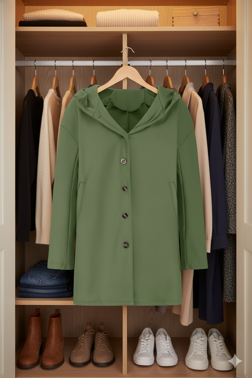 Aemie | Women’s Long Hooded Trench Coat