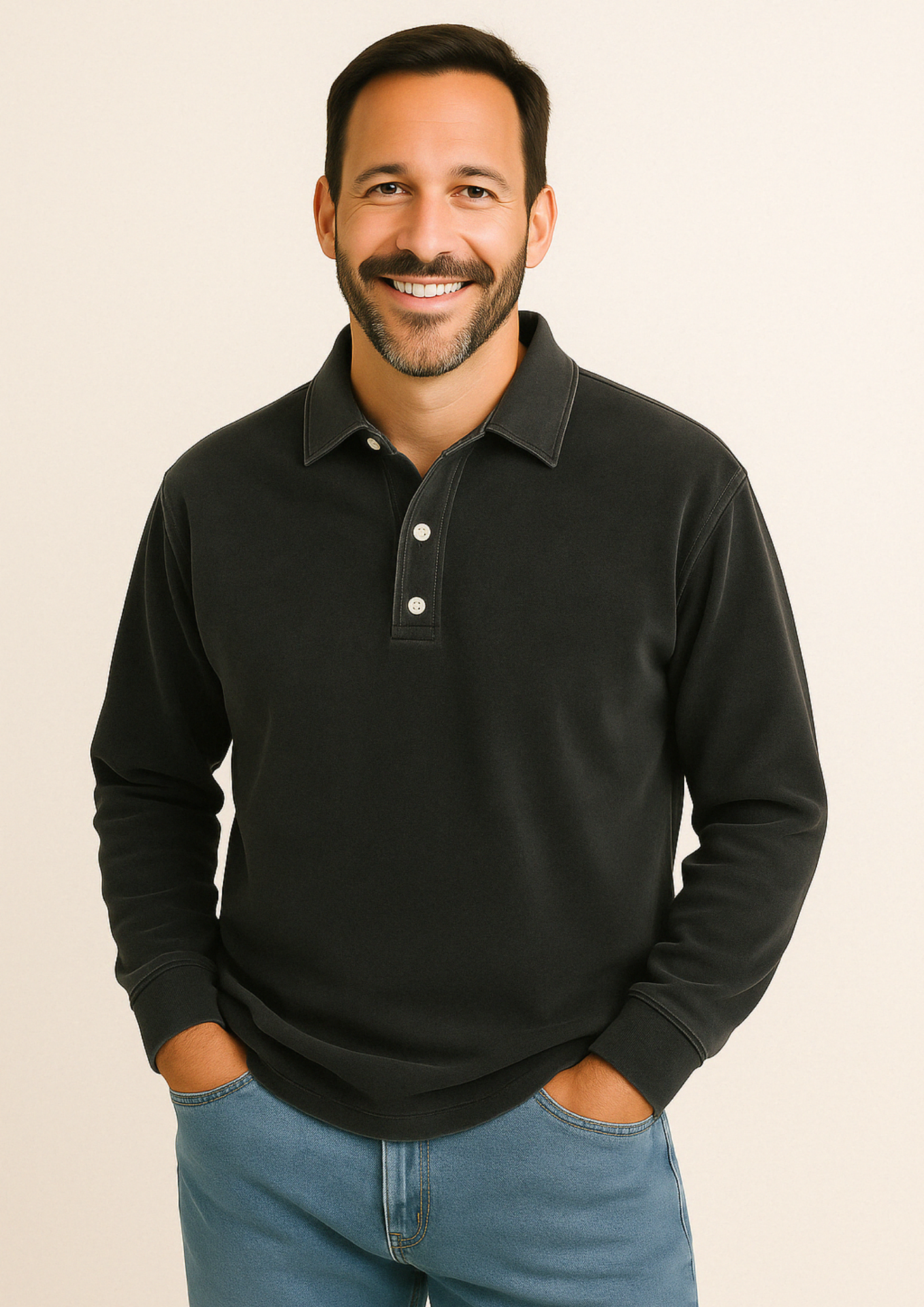 Sepp | Men’s Long-Sleeve Tailored Polo Shirt