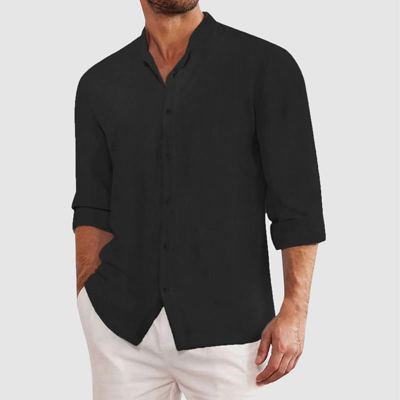 Charles | Men’s Cotton-Linen Button-Up Shirt