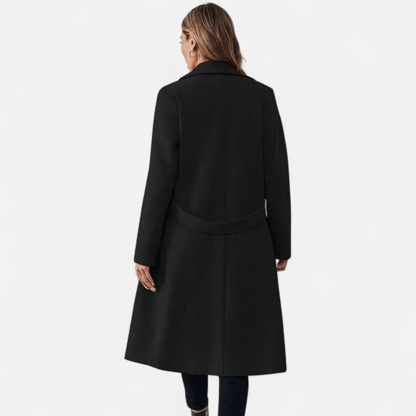Alessina | Women’s Long Tweed-Inspired Coat