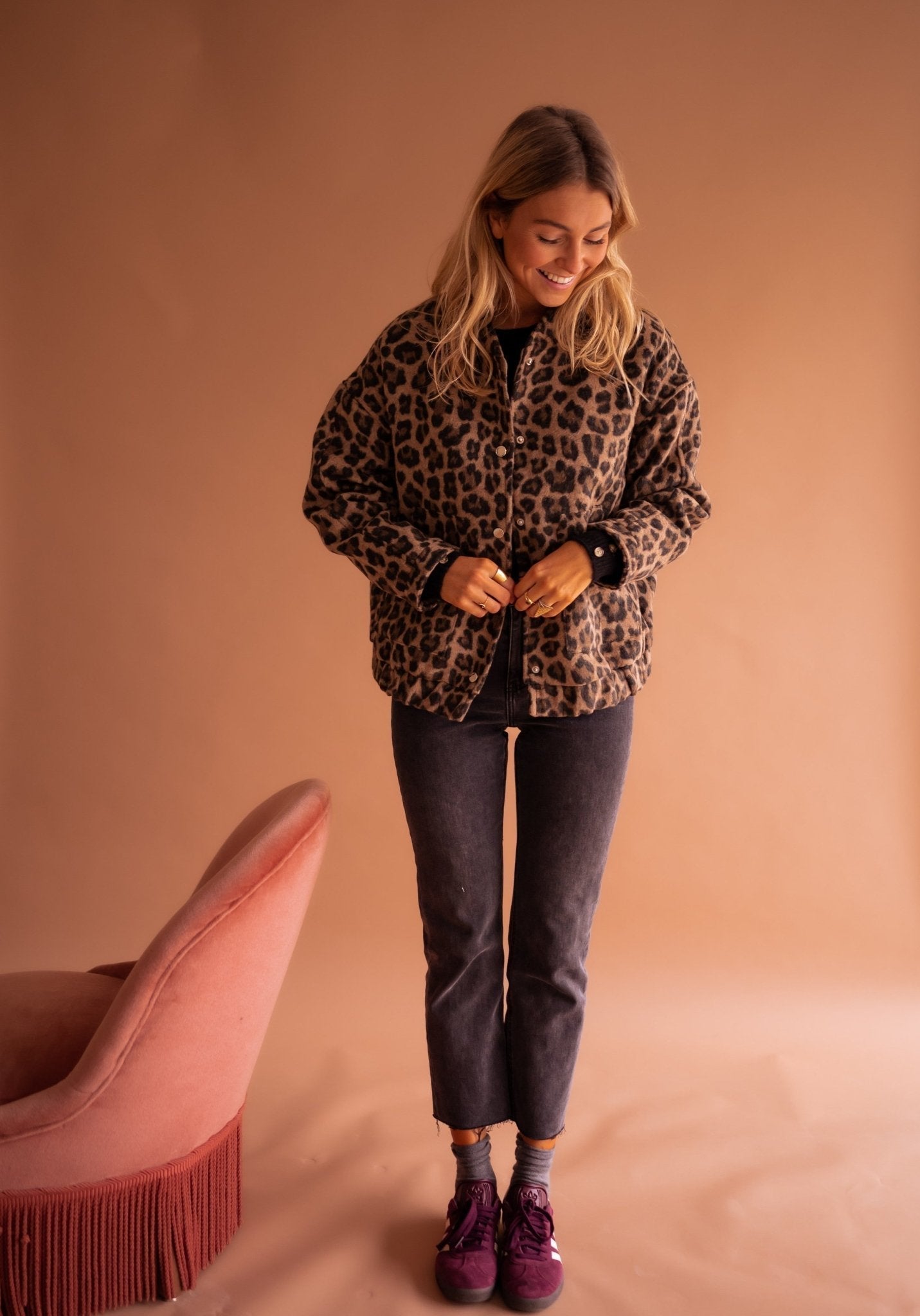 Alba | Women’s Trendy Leopard Print Jacket