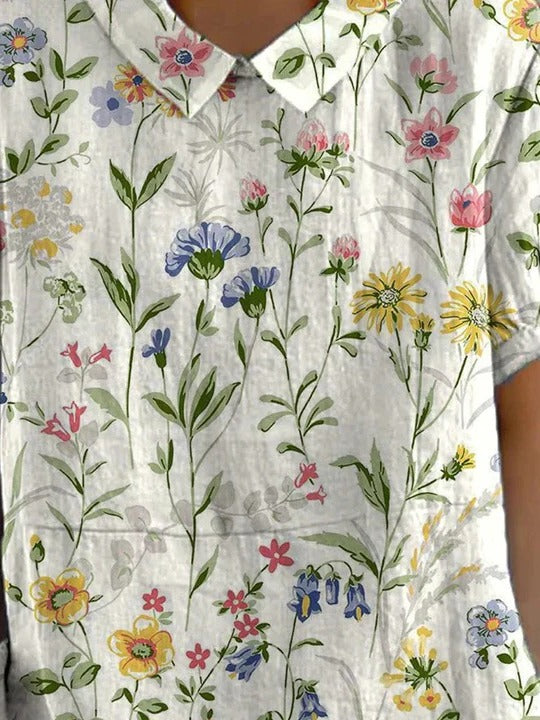 Sorella | Women’s Cotton-Linen Floral Shirt
