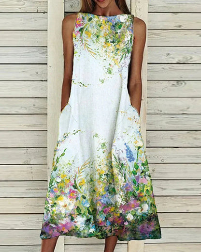 Amayah | Women’s Summer Floral Midi Dress