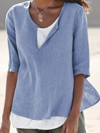 Zelise | Women’s Layered Loose-Fit Summer Blouse