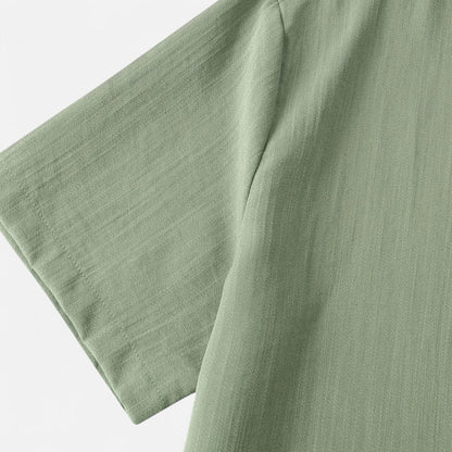 Alessio | Men’s Casual Brown Short-Sleeve Shirt