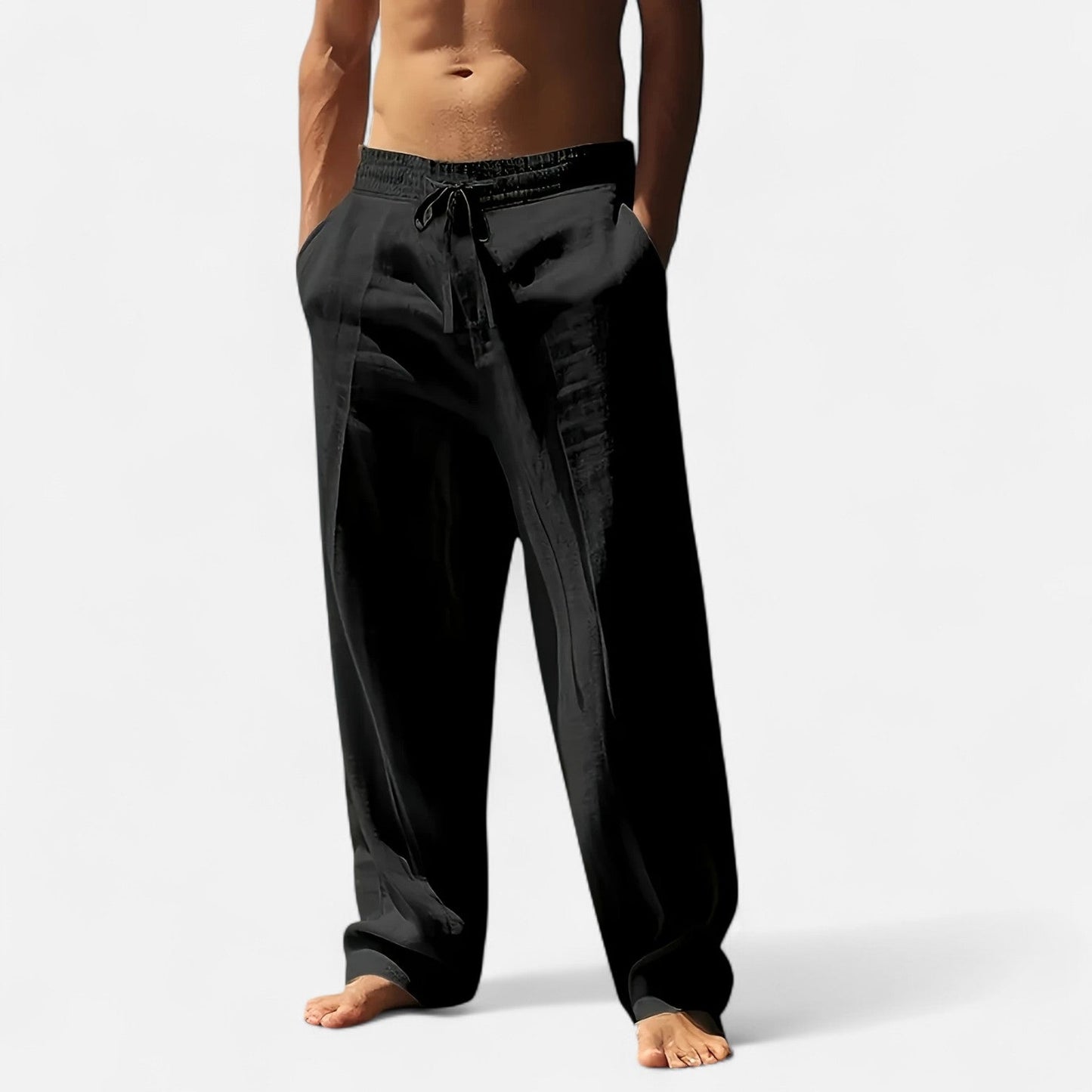 Arvenor | Men’s Linen-Blend Wide-Leg Pants