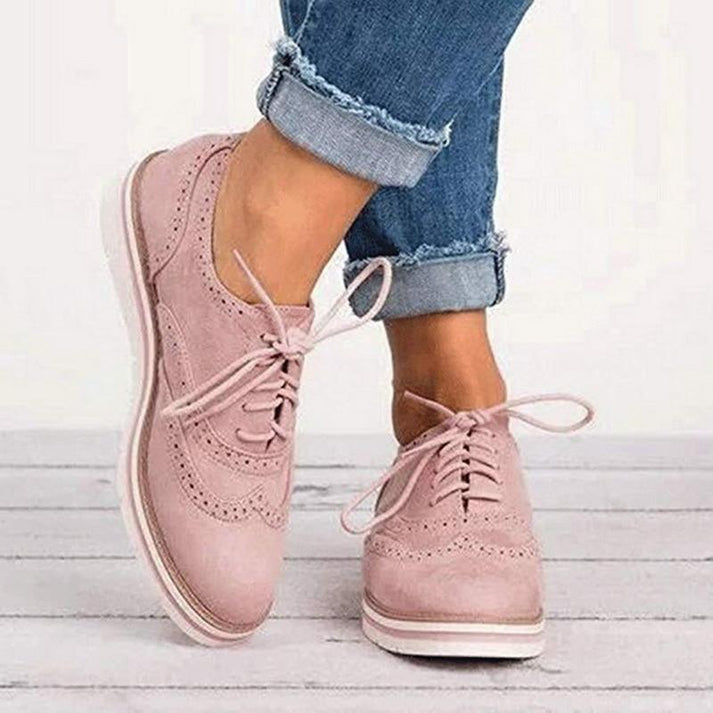 Blair | Women’s Lace-Up Flat Brogue Trainers