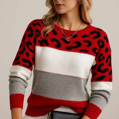 Avery | Women’s Leopard Print Casual Sweater