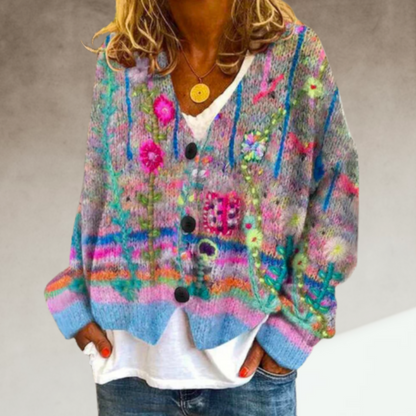 Autumn | Women’s Floral Artistic Cardigan