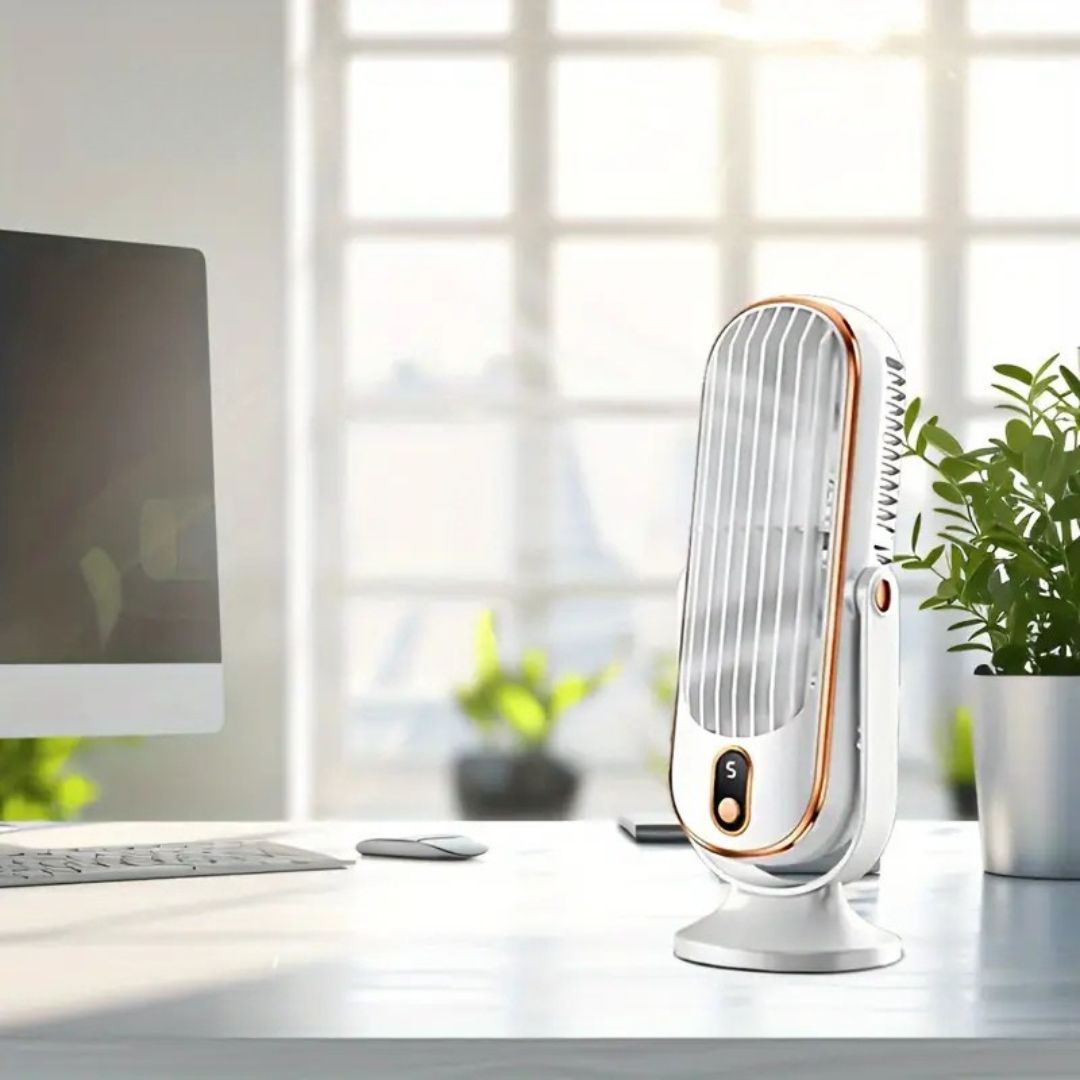 Coolux | Compact Rechargeable Desktop Fan