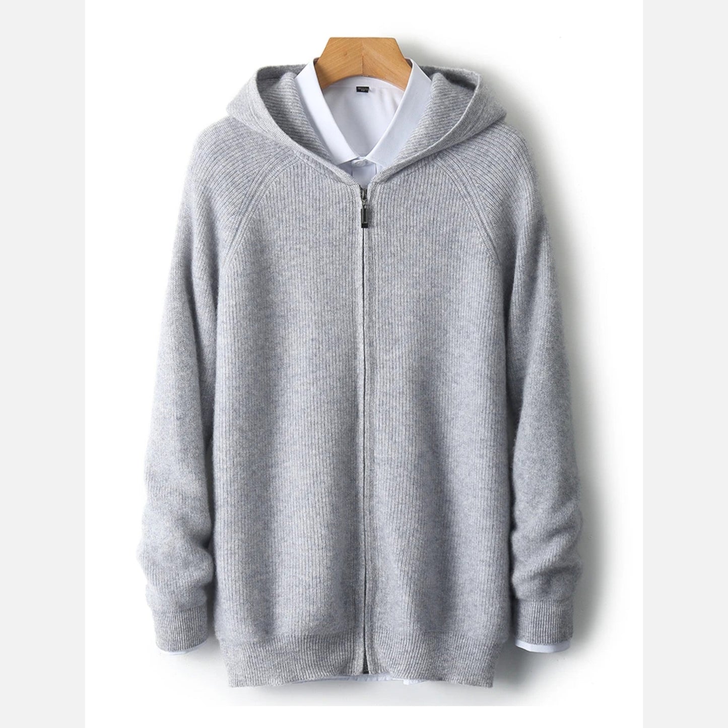 Alvion | Men’s Merino Wool Hooded Cardigan