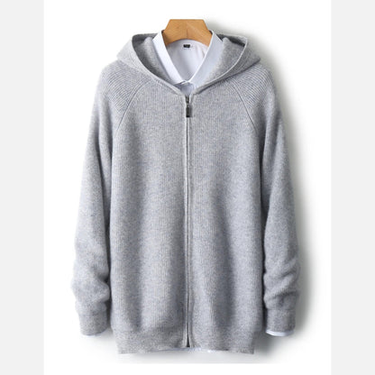 Alvion | Men’s Merino Wool Hooded Cardigan
