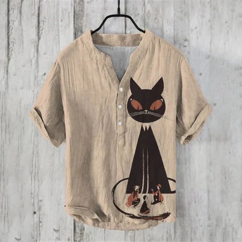 Arto | Men’s Summer Shirt with Artistic Print