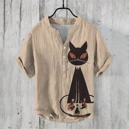 Arto | Men’s Summer Shirt with Artistic Print