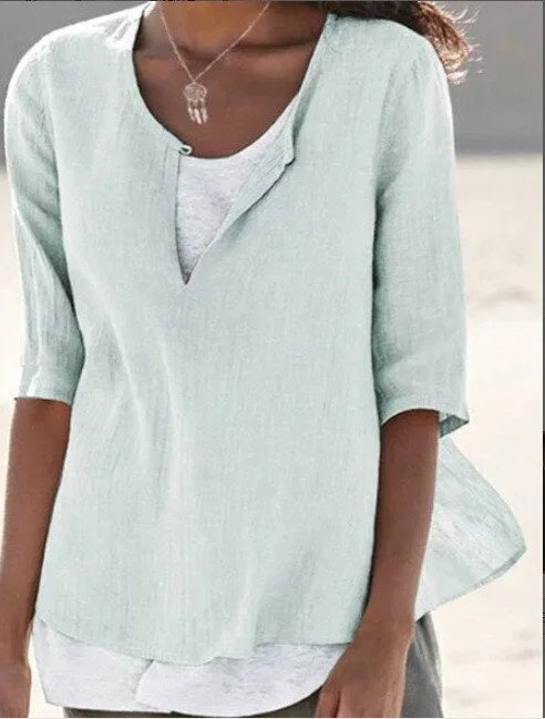 Zelise | Women’s Layered Loose-Fit Summer Blouse