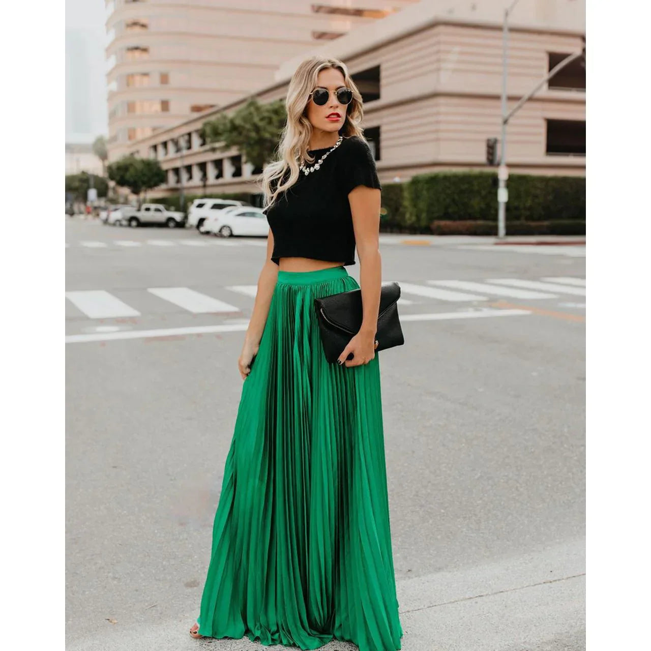 Alexandria | Women’s Pleated Maxi Skirt