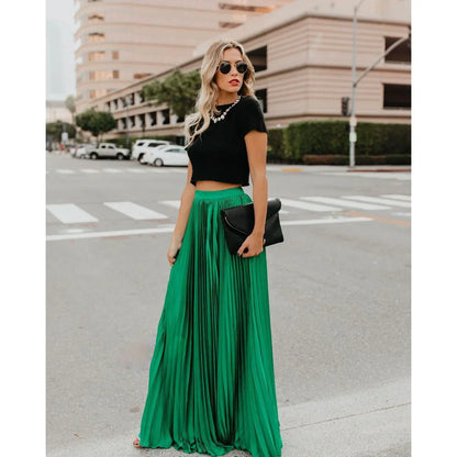 Alexandria | Women’s Pleated Maxi Skirt