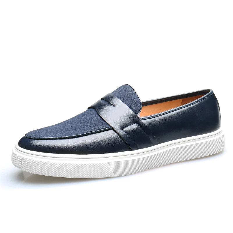 Zarven | Men’s Minimalist Leather & Suede Loafers