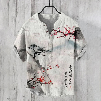 Arto | Men’s Summer Shirt with Artistic Print