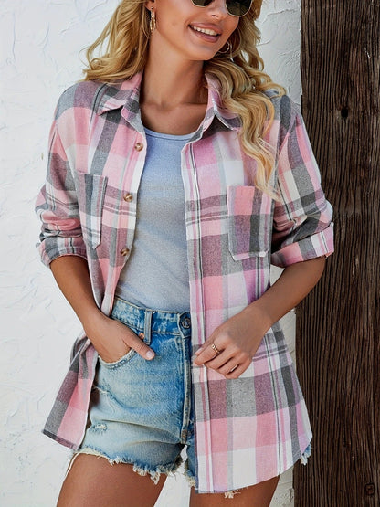 Daphne | Women’s Soft Plaid Layering Shirt