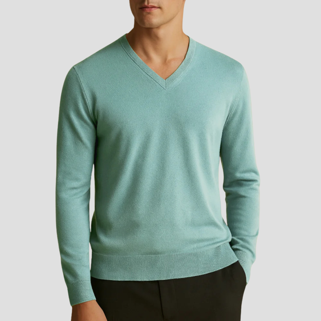 Caerlin | Men’s Pure Cashmere V-Neck Jumper