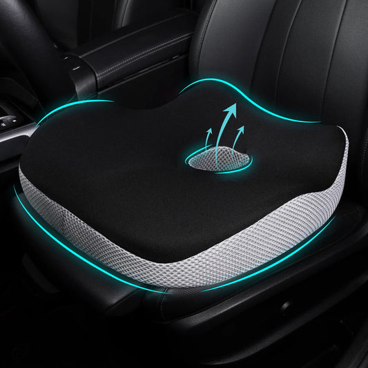 ElevateRide | Square Memory Foam Car Seat Cushion