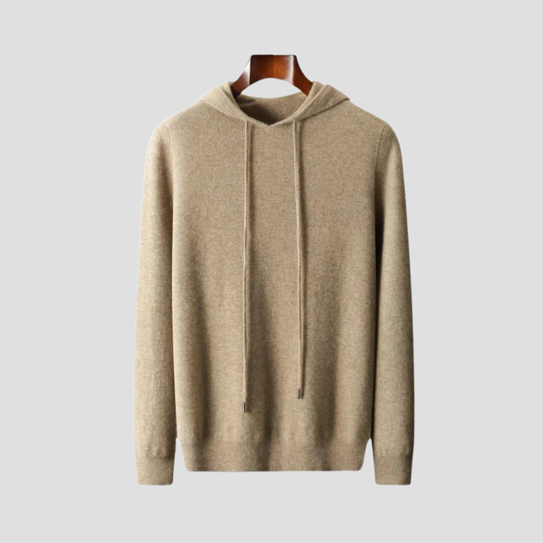 Alveric | Men’s Pure Cashmere Hooded Jumper