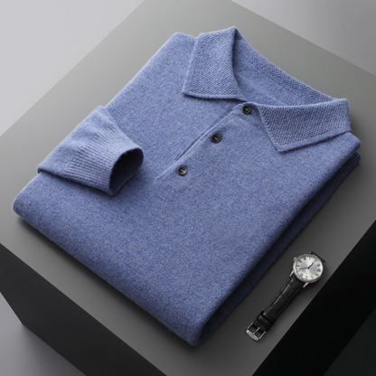 Strathmore | Men’s Cashmere-Wool Polo Knit