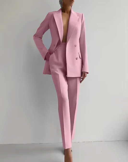 Alison | Women’s Elegant Blazer & Pleated Pants Suit