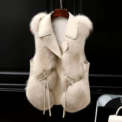 Celvra | Women’s Luxurious Faux Fur Vest