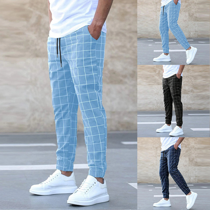 Anthonie | Men’s Checkered Jogger Trousers