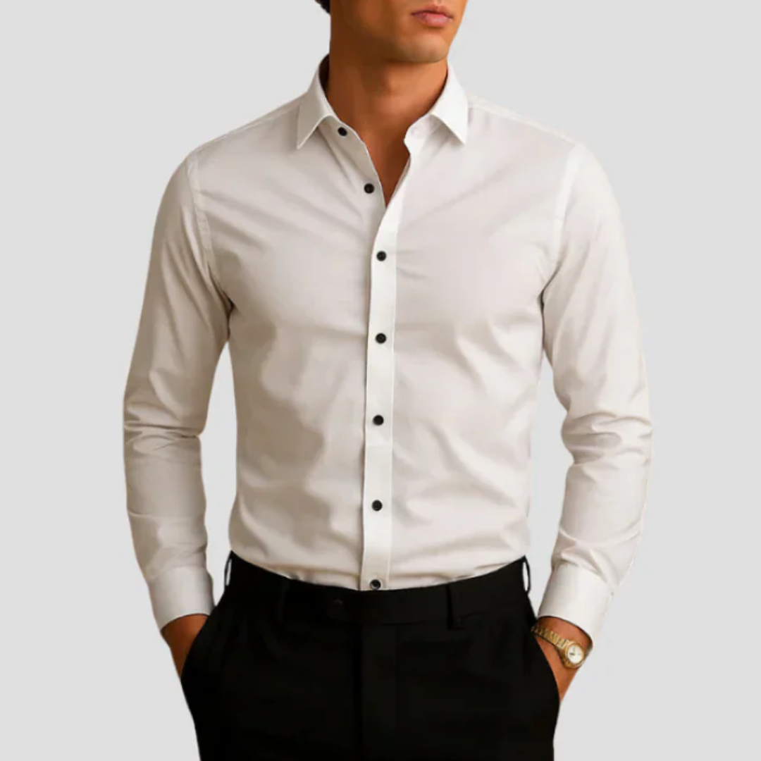 The Corvel | Men’s Fitted Cotton-Blend Shirt