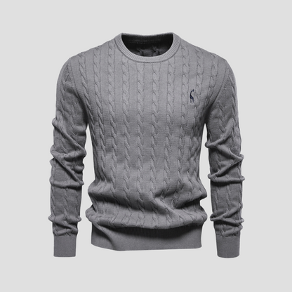 Dunverre | Men’s Cotton Cable Knit Jumper