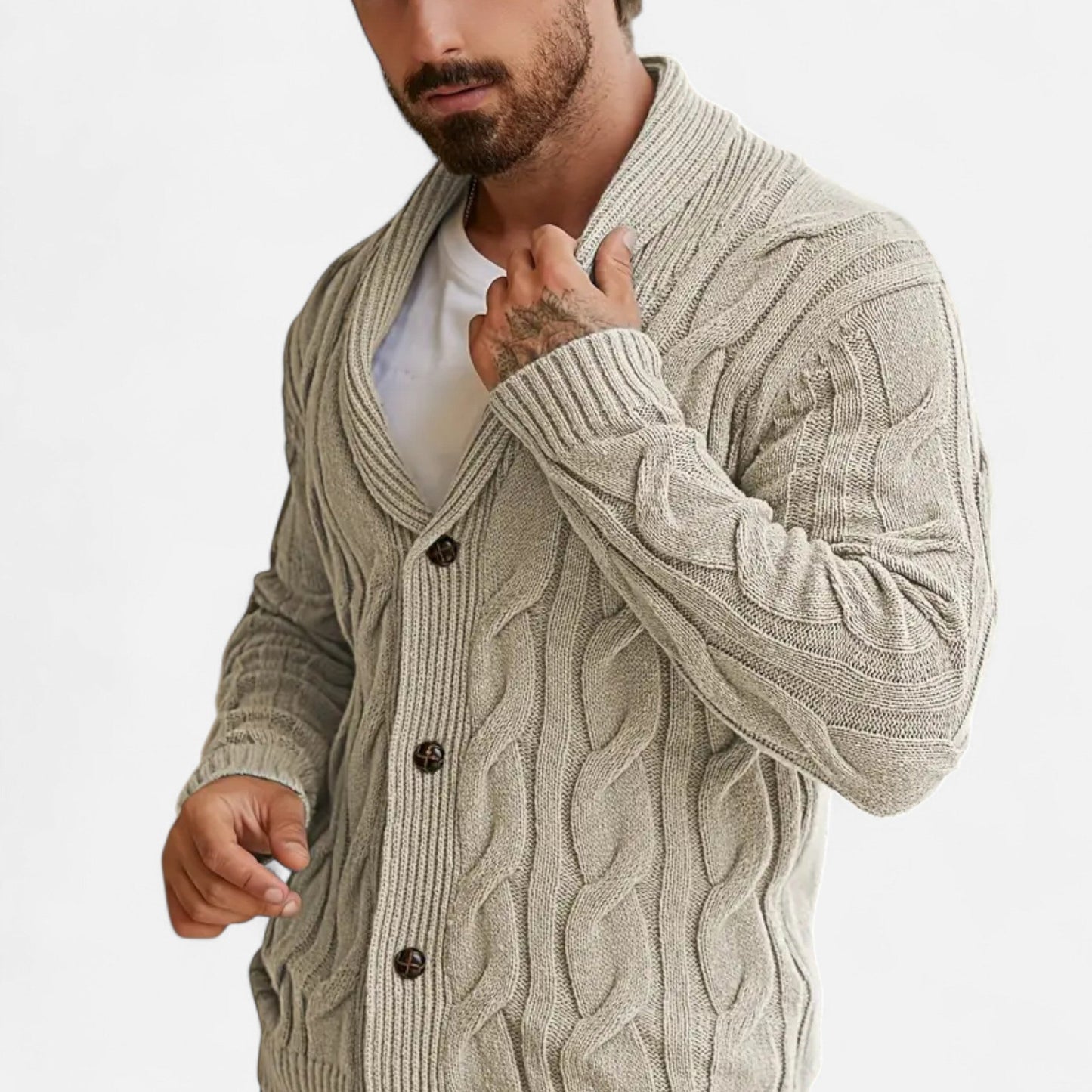 Tavaro | Men’s Geometric Knit Cardigan