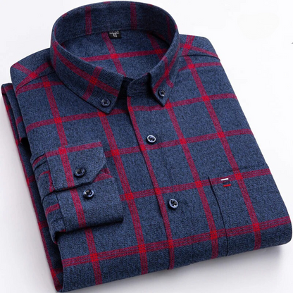 Cade | Men’s Long Sleeve Checkered Shirt