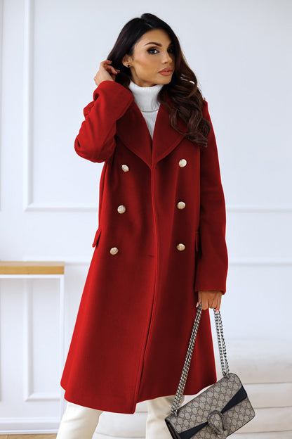 Adelynn | Women’s Long Double-Breasted Statement Coat