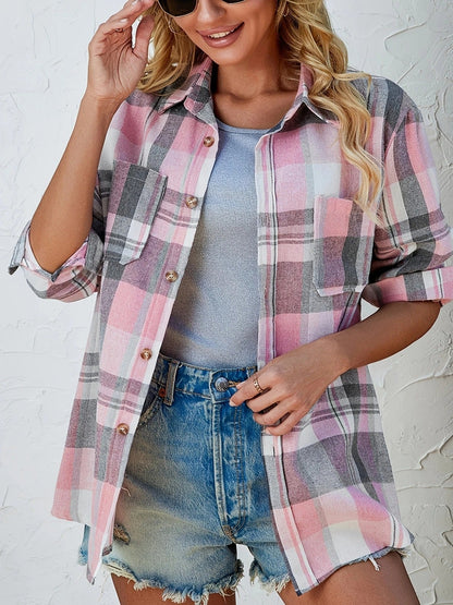 Daphne | Women’s Soft Plaid Layering Shirt