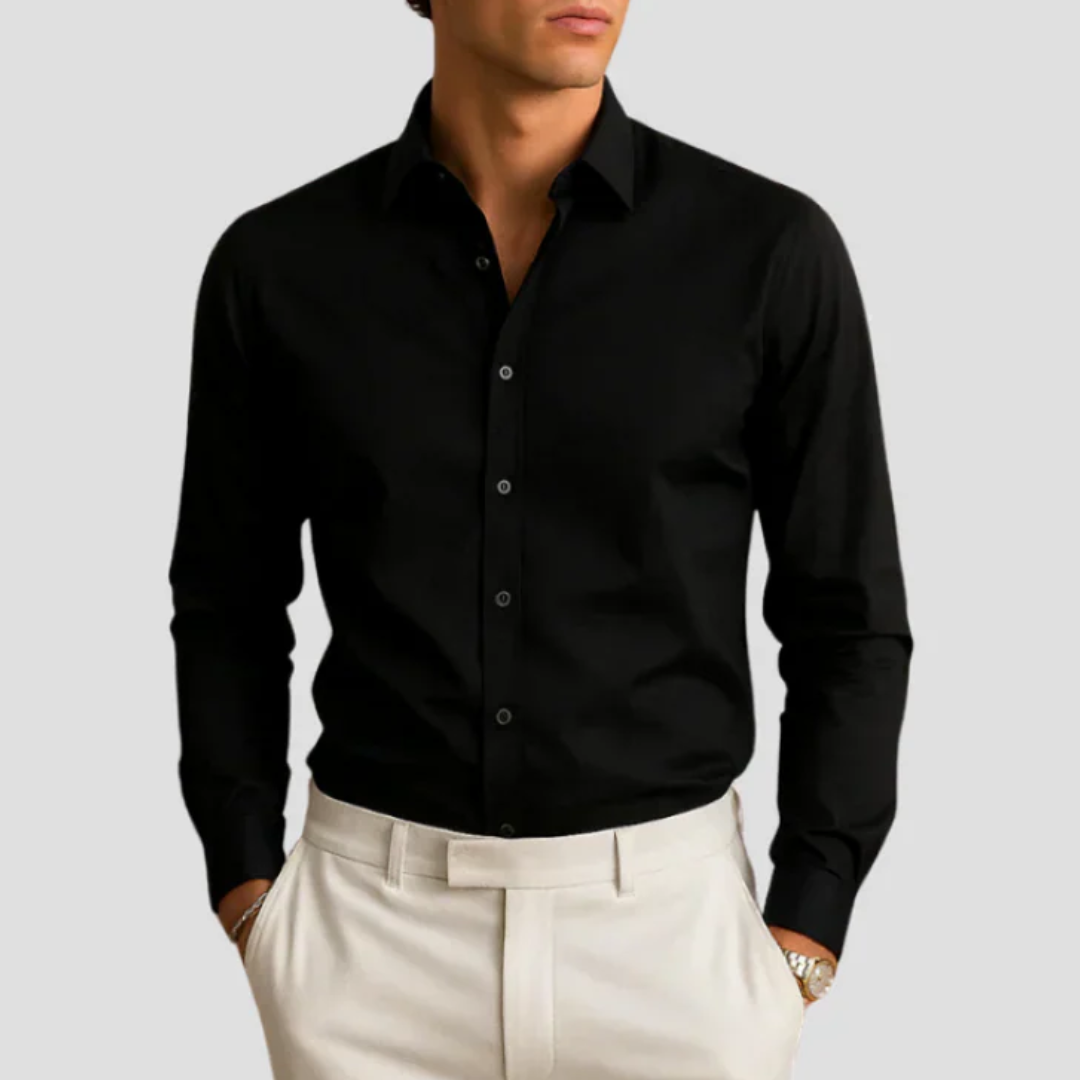 The Corvel | Men’s Fitted Cotton-Blend Shirt