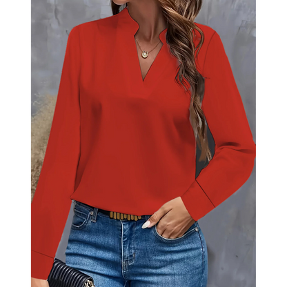 Alie | Women’s Long-Sleeve V-Neck Blouse