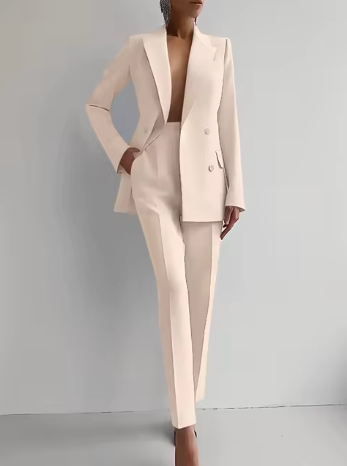 Alison | Women’s Elegant Blazer & Pleated Pants Suit