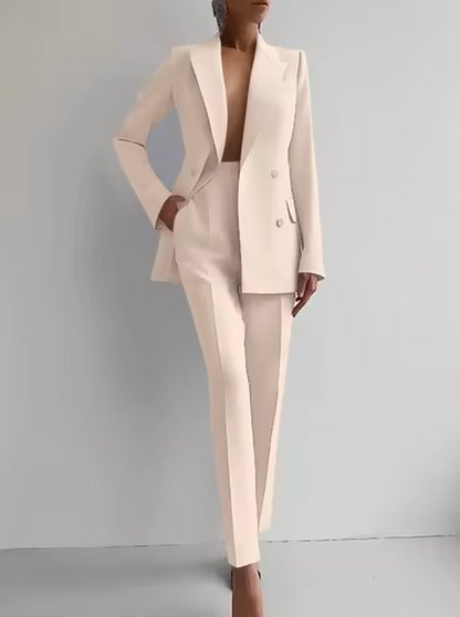 Alison | Women’s Elegant Blazer & Pleated Pants Suit