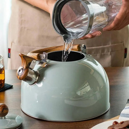 Stainless Steel Whistling Kettle | Elegant 3L Stovetop Kettle for Tea & Coffee