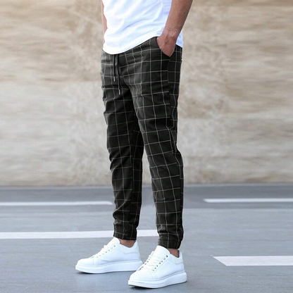 Anthonie | Men’s Checkered Jogger Trousers
