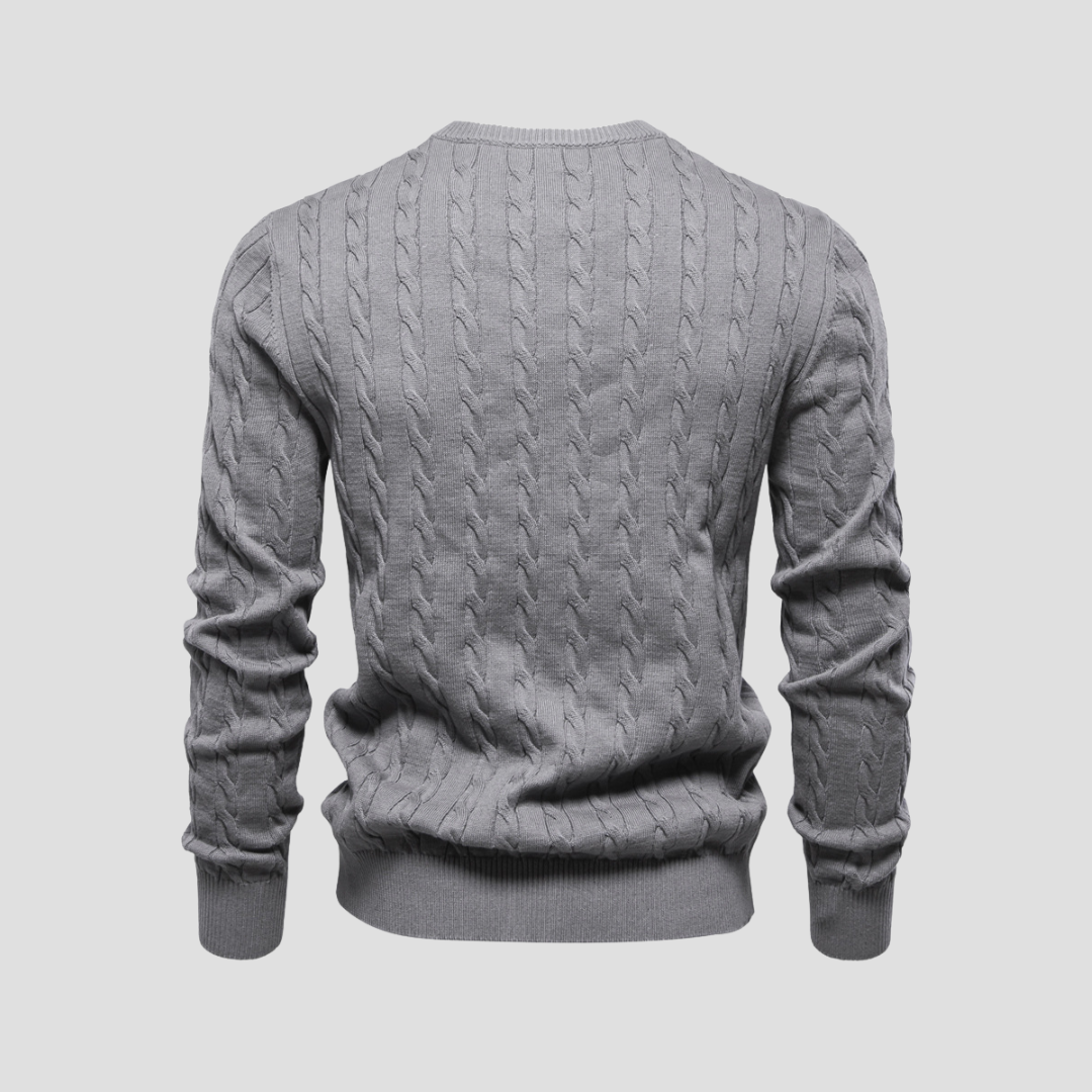 Dunverre | Men’s Cotton Cable Knit Jumper