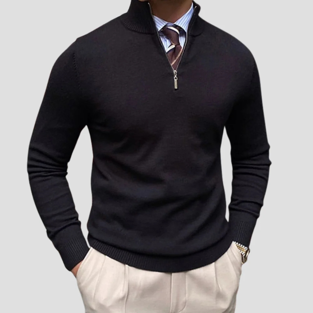 Ashcroft | Men’s Half-Zip Knitted Jumper