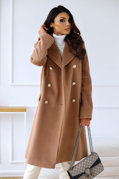 Adelynn | Women’s Long Double-Breasted Statement Coat